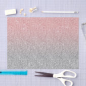 Girly Roos Gold Silver Glitter Ombre Design Tissuepapier (Craft)
