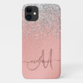 Girly Roos Gold Silver Glitter Sparkly Case-Mate iPhone Case (Achterkant)