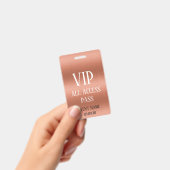 Girly Roos Gold VIP Access Event Badge (Handheld)