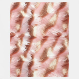 Girly Roos Goud Roze Wit Fleece Deken