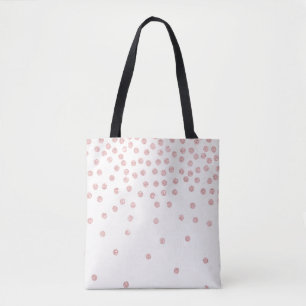 girly roos gouden glitter confetti polka dots draagtas