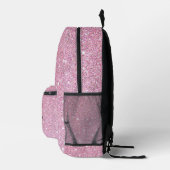 Girly Roos Gouden Glitter Sparkles Monogram Naam P Bedrukte Rugzak (Rechts)