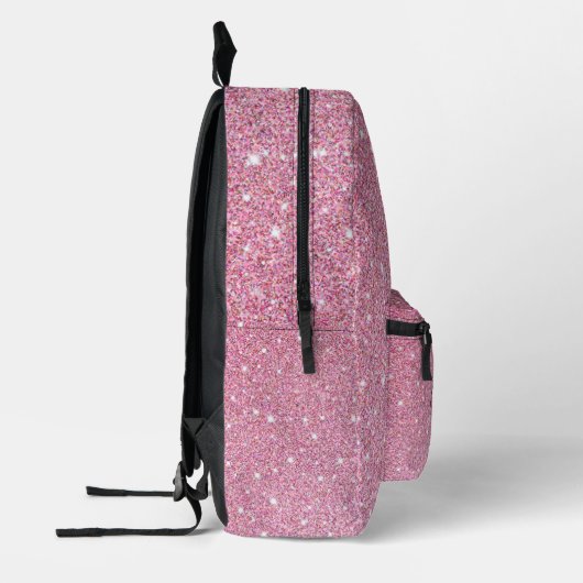 Girly Roos Gouden Glitter Sparkles Monogram Naam P Bedrukte Rugzak (Links)