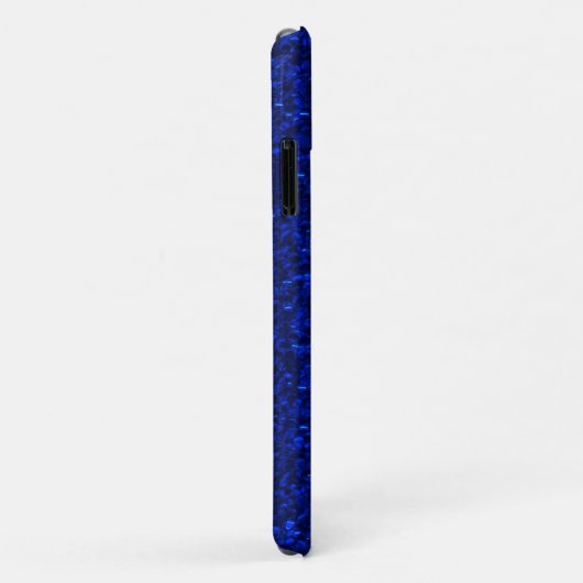 Girly Royal Blue Sparkle Sequins Monogram Case-Mate iPhone Case (Achterkant/rechts)