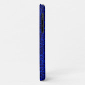 Girly Royal Blue Sparkle Sequins Monogram Case-Mate iPhone Case (Achterkant/links)