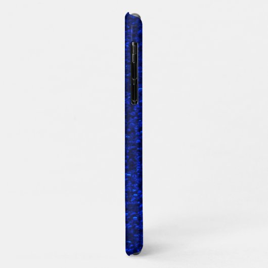 Girly Royal Blue Sparkle Sequins Monogram Case-Mate iPhone Case (Achterkant/links)