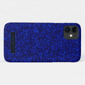 Girly Royal Blue Sparkle Sequins Monogram Case-Mate iPhone Case (Achterkant (horizontaal))