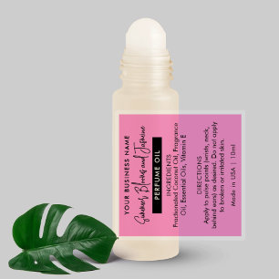Girly Roze 10ml Parfum Essentiële Olie Roller Labe Sticker