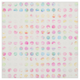 Girly roze blauwgroen-blauwe waterverf poka-puntpa stof