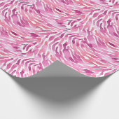 Girly Roze Dier Zebra Print Cadeaupapier (Hoek)