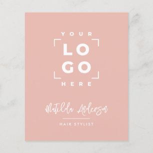 Girly roze elegante moderne girly prijs QR code Flyer