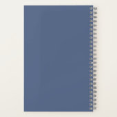Girly Roze en Blauw Monogrammed Volledige Naam Not Notitieboek (Achterkant)