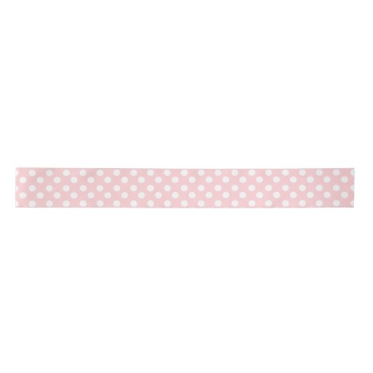 Girly Roze en Witte Polka Dots Patroon Lint (Voorkant)