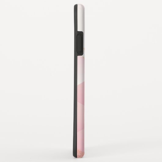 Girly roze faux marmer geometrisch patroon Case-Mate iPhone case (Achterkant/rechts)