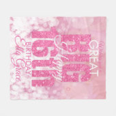 Girly Roze Glitter 16e Verjaardag Fleece Deken (Voorkant (Horizontaal))