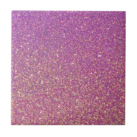 Girly roze glitter patroon tegeltje (Voorkant)