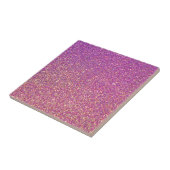 Girly roze glitter patroon tegeltje (Zijkant)