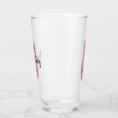 Girly roze glitter tropische ananas glas (Links)