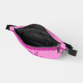Girly roze glitter zigzag, monogram heuptasje (Open)