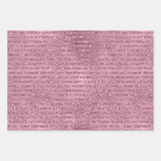 Girly  Roze Glitzy Glitter Sparkle Inpakpapier Vel (Voorkant 3)