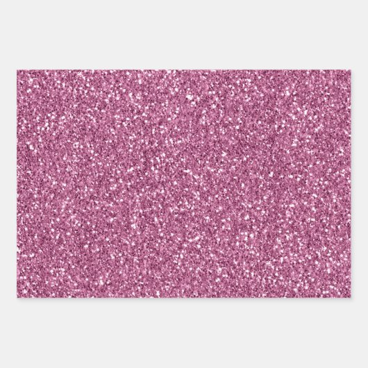 Girly  Roze Glitzy Glitter Sparkle Inpakpapier Vel (Voorkant)