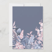 Girly Roze & Grijs Winterloof Kerstfeest I Kaart (Achterkant)