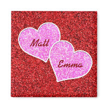 GIRLY ROZE HART RODE GLITTER