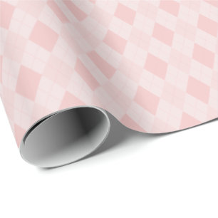 Girly Roze Kleine Argyle Diamant Patroon Cadeaupapier