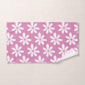 Girly roze madeliefje modern bad handdoek (Handdoek)
