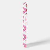Girly Roze & Rood Patroon met Initialen Case-Mate iPhone Case (Achterkant / Rechts)