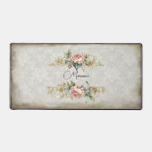  Girly Roze  Rozen & Damask Bureaumat (Voorkant)