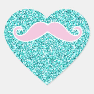 GIRLY ROZE SNOR ONTEAL GLITTER EFFECT HART STICKER