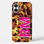 Girly Roze Tortoiseschaal met Initialen Case-Mate iPhone Case (Achterkant)