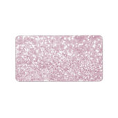 Girly Roze Wit Abstract Glitter Fotoprint Etiket (Voorkant)
