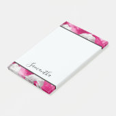 Girly Roze Wit Abstract Post-it® Notes (Schuin)
