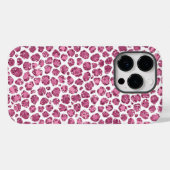 Girly Roze Wit Glam Glitter Luipaard Print Case-Mate iPhone Case (Achterkant (horizontaal))