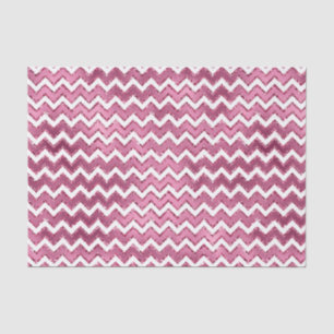 Girly Roze Witte Zigzag Stripes Tissuepapier