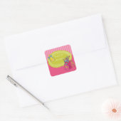 Girly Rugzak Gepersonaliseerde Bookplate Sticker (Envelop)