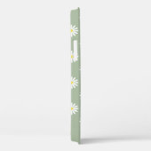 Girly Sage Green Daisy Flower Pattern Name Case-Mate iPhone Case (Achterkant / Rechts)