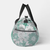 Girly  Sage Groen Bloemen Duffel Bag Plunjezak (Rechts)