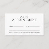 Girly Scannable QR Code Wit Afsprakenkaartje (Voorkant)