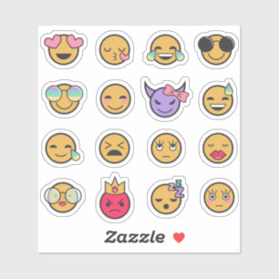 Girly Schattigee Emoji's Sticker