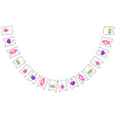 Girly Science Party Vlaggetjes (Alle)