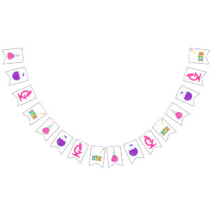 Girly Science Party Vlaggetjes