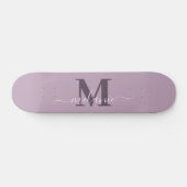 Girly Script Aangepaste naam Monogram Skateboard (Horizontaal)