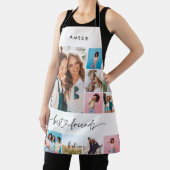 Girly script multi foto beste vriend modern eenvou schort (Insitu)