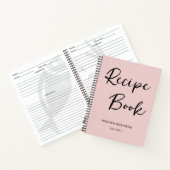 Girly Script Persoonlijk Kookboek Roze Recept Notitieboek (Binnen)