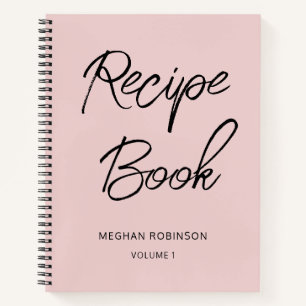 Girly Script Persoonlijk Kookboek Roze Recept Nr Notitieboek