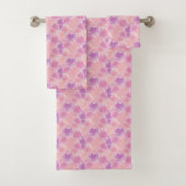 Girly Shabby Chic roze Roses Pattern Bad Handdoek (Insitu)