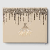 Girly Shining Glitter Drip Spark Sweet 16 Birthday Gastenboek (Achterkant)